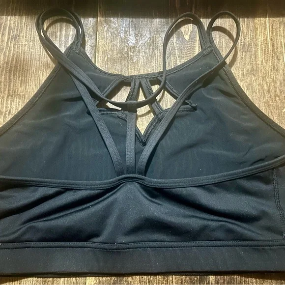 Victorias Secret Sport The Show-Off Strappy Wireless Sports Bra Black Size Large - Picture 2 of 5